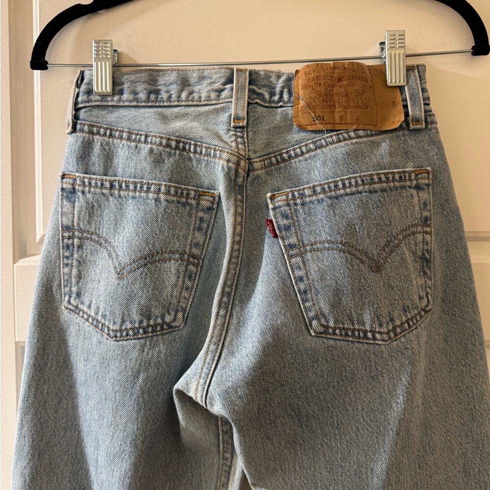 Levi's Vintage Distressed Straight Leg Jeans - Picture 7 of 11